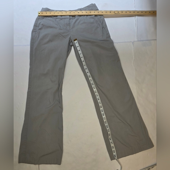 J Crew City Women's Fit Grey Cotton Pants 26/30 Regular Stretch flair. US 26 - Picture 6 of 10
